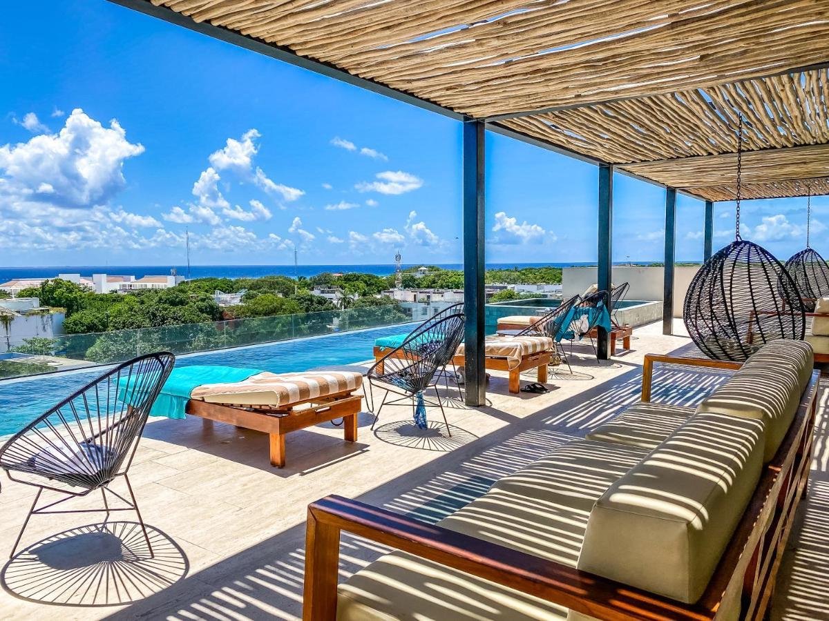 Big Studio At Kaab By The Beach With Roof Top Pool, Sauna And Jacuzzi Near Paseo Del Carmen Mall Playa del Carmen Exteriör bild