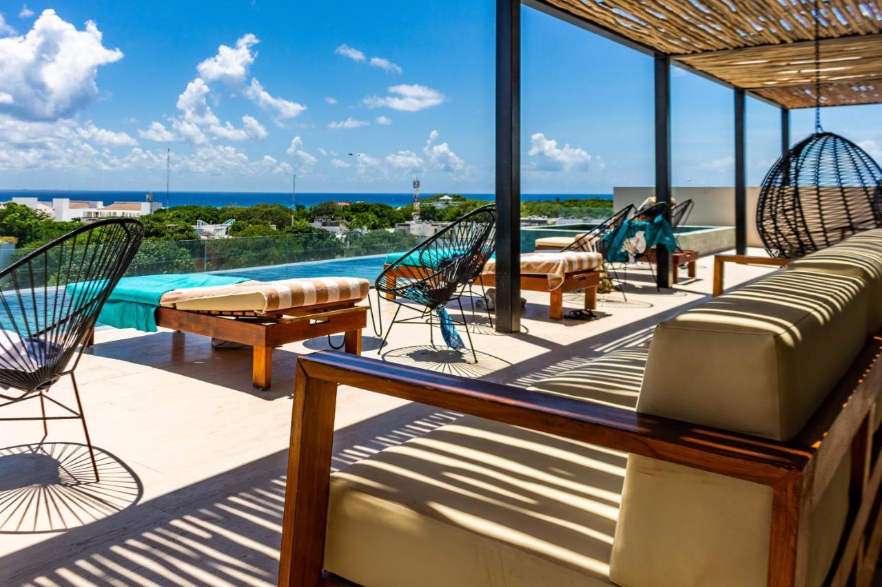Big Studio At Kaab By The Beach With Roof Top Pool, Sauna And Jacuzzi Near Paseo Del Carmen Mall Playa del Carmen Exteriör bild