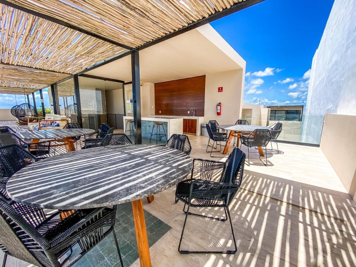 Big Studio At Kaab By The Beach With Roof Top Pool, Sauna And Jacuzzi Near Paseo Del Carmen Mall Playa del Carmen Exteriör bild