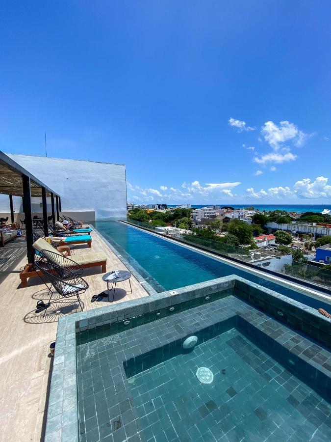 Big Studio At Kaab By The Beach With Roof Top Pool, Sauna And Jacuzzi Near Paseo Del Carmen Mall Playa del Carmen Exteriör bild