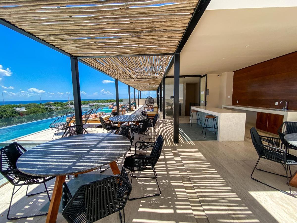 Big Studio At Kaab By The Beach With Roof Top Pool, Sauna And Jacuzzi Near Paseo Del Carmen Mall Playa del Carmen Exteriör bild